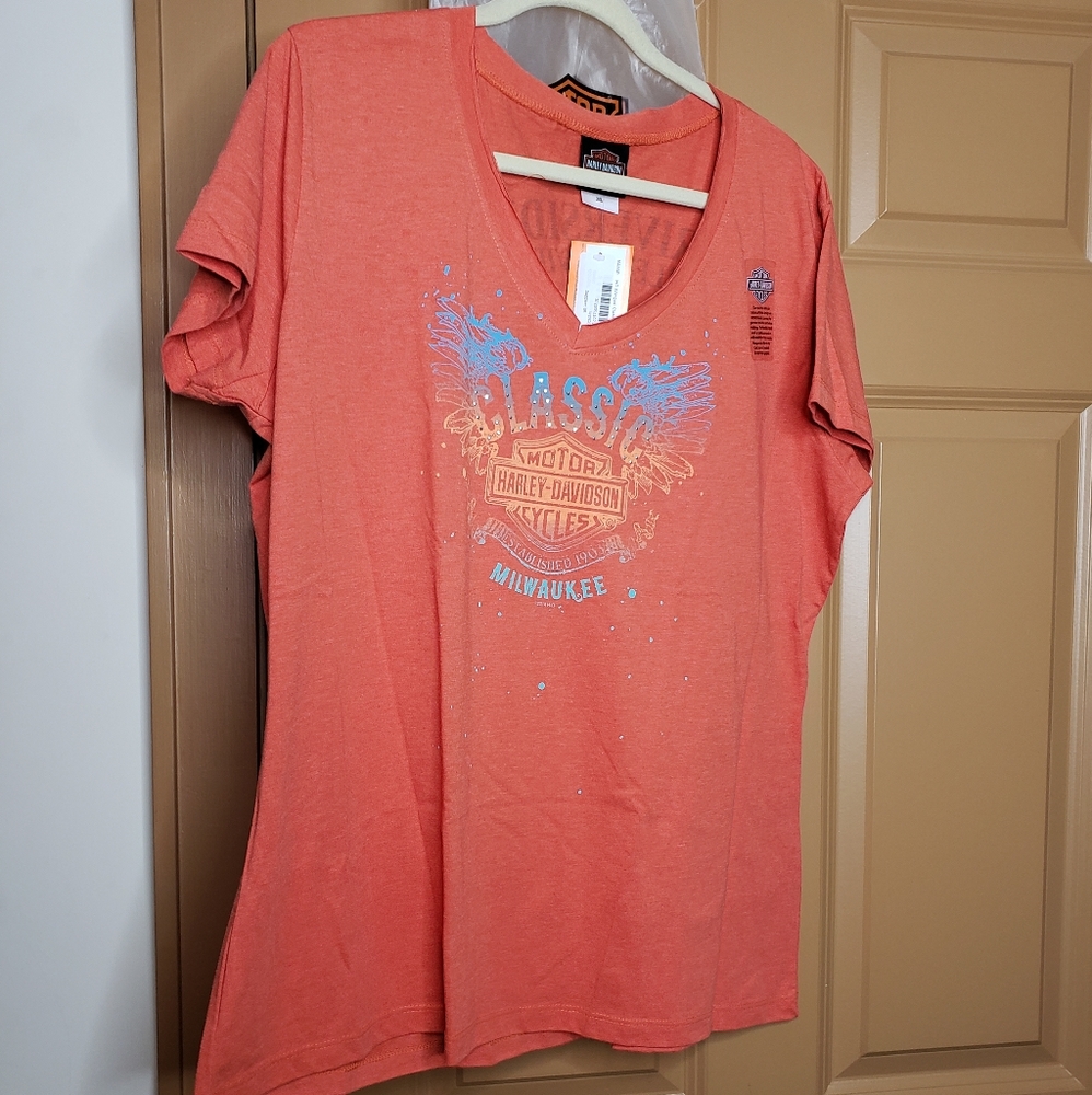 Harley Davidson Womens V-neck Classic t-shirt 2X